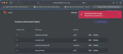 generated default table