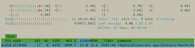 htop without running Ractors